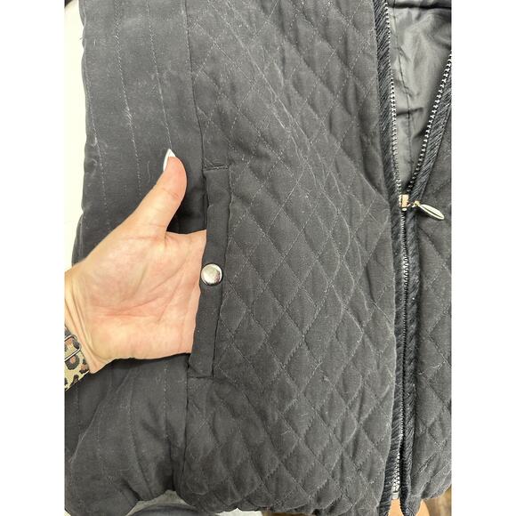 Womens Breckenridge Black Quilted Hooded Zip Up Jacket Size Small - Picture 4 of 12